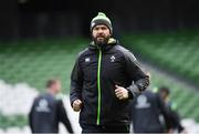 27 February 2018; Defence coach Andy Farrell during an Ireland rugby open training session at the Aviva Stadium in Dublin. Photo by Ramsey Cardy/Sportsfile