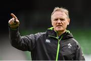 27 February 2018; Head coach Joe Schmidt during an Ireland rugby open training session at the Aviva Stadium in Dublin. Photo by Ramsey Cardy/Sportsfile