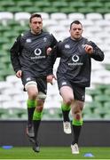 27 February 2018; Cian Healy, right, and Jack Conan during an Ireland rugby open training session at the Aviva Stadium in Dublin. Photo by Ramsey Cardy/Sportsfile