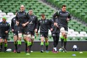 27 February 2018; CJ Stander, right, during an Ireland rugby open training session at the Aviva Stadium in Dublin. Photo by Ramsey Cardy/Sportsfile