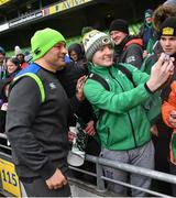 27 February 2018; Rory Best meets supporters at an Ireland rugby open training session at the Aviva Stadium in Dublin. Photo by Ramsey Cardy/Sportsfile