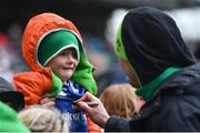 27 February 2018; Jonathan Sexton signs an autograph for a supporter at an Ireland rugby open training session at the Aviva Stadium in Dublin. Photo by Ramsey Cardy/Sportsfile
