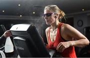 27 February 2018: Irish athlete Sinead Kane, with the support of Allianz Ireland, landed a second Guinness World Record and became the first female athlete to run four marathons, back to back, and covered an astounding total of 130.50km, on a treadmill in 12 hours. The challenge took place in The Clayton Hotel Gym, Ballsbridge from 9am-9pm on Monday, February 26th and was adjudicated by Jack Brockbank from Guinness World Records. For more information on Sinead and her completion of the World Marathon Challenge please visit the Allianz Ireland Blog. Photo by David Fitzgerald/Sportsfile