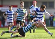 27 February 2018; Tom Henderson of Blackrock College is tackled by Sam Lynch of St Gerard's School during the Bank of Ireland Leinster Schools Junior Cup Round 2 match between St Gerard's School and Blackrock College at Donnybrook Stadium in Dublin. Photo by Ramsey Cardy/Sportsfile