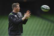 27 February 2018; Chris Farrell during an Ireland rugby open training session at the Aviva Stadium in Dublin. Photo by Ramsey Cardy/Sportsfile