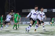 27 February 2018; Patrick Hoban of Dundalk celebrates after scoring his side's first goal during the SSE Airtricity League Premier Division match between Dundalk and Limerick at Oriel Park in Dundalk, Co Louth. Photo by Stephen McCarthy/Sportsfile