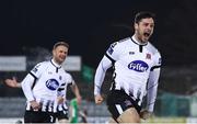 27 February 2018; Patrick Hoban of Dundalk celebrates after scoring his side's first goal during the SSE Airtricity League Premier Division match between Dundalk and Limerick at Oriel Park in Dundalk, Co Louth. Photo by Stephen McCarthy/Sportsfile