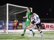 27 February 2018; Michael Duffy of Dundalk celebrates after scoring his side's sixth goal during the SSE Airtricity League Premier Division match between Dundalk and Limerick at Oriel Park in Dundalk, Co Louth. Photo by Stephen McCarthy/Sportsfile