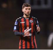 27 February 2018; Eoghan Stokes of Bohemians reacts after missing a penalty during the SSE Airtricity League Premier Division match between Bohemians and Derry City at Dalymount Park, in Dublin.  Photo by David Fitzgerald/Sportsfile