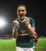 27 February 2018; Ronan Curtis of Derry City celebrates following the SSE Airtricity League Premier Division match between Bohemians and Derry City at Dalymount Park in Dublin. Photo by David Fitzgerald/Sportsfile
