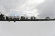 28 February 2018; A general view of a snow covered De La Salle Palmerston FC rugby grounds in Stepaside, Dublin. Photo by Piaras Ó Mídheach/Sportsfile