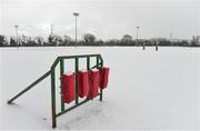 28 February 2018; A general view of a snow covered De La Salle Palmerston FC rugby grounds in Stepaside, Dublin. Photo by Piaras Ó Mídheach/Sportsfile