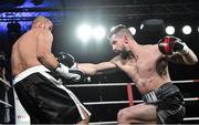 3 March 2018; Cillian Reardon, right, in action against Richard Hegyi during their middleweight bout at the National Stadium in Dublin. Photo by Ramsey Cardy/Sportsfile