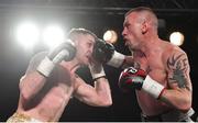 3 March 2018; JJ McDonagh, right, in action against Roy Sheahan during their semi-final bout in the Last Man Standing Boxing Tournament at the National Stadium in Dublin. Photo by Ramsey Cardy/Sportsfile
