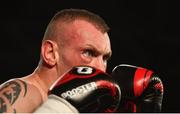 3 March 2018; JJ McDonagh in action against Roy Sheahan during their semi-final bout in the Last Man Standing Boxing Tournament at the National Stadium in Dublin. Photo by Ramsey Cardy/Sportsfile