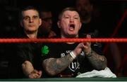 3 March 2018; Ricky Hatton issues instructions to Chris Blaney his semi-final bout against Jack Cullen in the Last Man Standing Boxing Tournament at the National Stadium in Dublin. Photo by Ramsey Cardy/Sportsfile