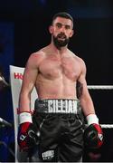 3 March 2018; Cillian Reardon in action against Richard Hegyi during their middleweight bout at the National Stadium in Dublin. Photo by Ramsey Cardy/Sportsfile