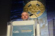 24 February 2018; Na Fianna GAA Club Chairman Cormac O'Donnchu, speaking during the GAA Annual Congress 2018 at Croke Park in Dublin. Photo by Piaras Ó Mídheach/Sportsfile