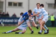 6 March 2018; Eoin Carey of St Mary's College is tackled by Liam McMahon of Blackrock College during the Bank of Ireland Leinster Schools Senior Cup Semi-Final match between St Mary's College and Blackrock College at Donnybrook Stadium in Dublin. Photo by Daire Brennan/Sportsfile