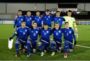 6 March 2018: The Cyprus team before the Under 15 International Friendly match between Republic of Ireland and Cyprus at Oriel Park in Dundalk, Co Louth. Photo by Oliver McVeigh/Sportsfile