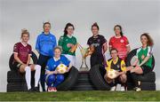 7 March 2018: Players, from left, Shauna Fox Galway WFC, Aisling Dunbar UCD Waves FC, Therese Hartley Limerick FC, front left, Ciara McNamara Cork City FC, Kylie Murphy Wexford Youths WFC, Bronagh Kane Kilkenny United WFC, front right, Noelle Murray Shelbourne Ladies FC and Louise Corrigan Peamount United FC in attendance at the launch of the 2018 Continental Tyres Women’s National League Season at FAI HQ in Abbottstown, Dublin. The 2018 season kicks off this weekend and will run until the Continental Tyres FAI Senior Women’s Cup final on November 4th at the Aviva Stadium. Photo by Stephen McCarthy/Sportsfile