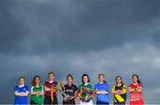 7 March 2018: Players, from left, Therese Hartley Limerick FC, Shauna Fox Galway WFC, Aisling Dunbar UCD Waves FC, Ciara McNamara Cork City FC, Kylie Murphy Wexford Youths WFC, Noelle Murray Shelbourne Ladies FC, Louise Corrigan Peamount United FC, and Bronagh Kane Kilkenny United WFC in attendance at the launch of the 2018 Continental Tyres Women’s National League Season at FAI HQ in Abbottstown, Dublin. The 2018 season kicks off this weekend and will run until the Continental Tyres FAI Senior Women’s Cup final on November 4th at the Aviva Stadium. Photo by Stephen McCarthy/Sportsfile