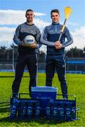 7 March 2018; Ballygowan and Energise Sport today announced the renewal of their partnership with Dublin GAA as the official hydration partners. Dublin footballer James McCarthy, left, and Dublin hurler Danny Sutcliffe at the announcement in Parnell Park, Dublin. Photo by Stephen McCarthy/Sportsfile