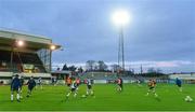 6 March 2018: Republic of Ireland squad warming up before the Under 15 International Friendly match between Republic of Ireland and Cyprus at Oriel Park in Dundalk, Co Louth. Photo by Oliver McVeigh/Sportsfile