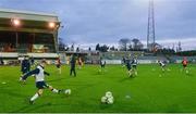 6 March 2018: Republic of Ireland squad warming up before the Under 15 International Friendly match between Republic of Ireland and Cyprus at Oriel Park in Dundalk, Co Louth. Photo by Oliver McVeigh/Sportsfile