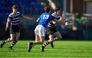 7 March 2018; Conal Cunningham of Terenure College is tackled by Rob Nolan of St Mary's College during the Bank of Ireland Leinster Schools Junior Cup Round 2 match between St. Mary's College and Terenure College at Donnybrook Stadium in Dublin. Photo by Harry Murphy/Sportsfile