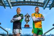 7 March 2018; Paddy Gumley of Nemo Rangers, left, and Gary Sice of Corofin are pictured ahead of the AIB GAA All-Ireland Senior Football Club Championship Final taking place at Croke Park on Saturday, 17th of March. For exclusive content and behind the scenes action throughout the AIB GAA & Camogie Club Championships follow AIB GAA on Facebook, Twitter, Instagram and Snapchat and www.aib.ie/gaa.       Photo by Sam Barnes/Sportsfile