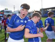 7 March 2018; Daniel Leane of St Mary's College celebrates after the Bank of Ireland Leinster Schools Junior Cup Round 2 match between St. Mary's College and Terenure College at Donnybrook Stadium in Dublin. Photo by Daire Brennan/Sportsfile