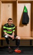 7 March 2018; Alan Wall of the Shamrock Rovers Amputee team, who will compete in the Irish Amputee Football Association National League, poses for a portrait during a media conference at Tallaght Stadium in Dublin. Photo by Stephen McCarthy/Sportsfile