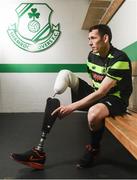 7 March 2018; Alan Wall of the Shamrock Rovers Amputee team, who will compete in the Irish Amputee Football Association National League, poses for a portrait during a media conference at Tallaght Stadium in Dublin.  Photo by Stephen McCarthy/Sportsfile