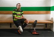 7 March 2018; Alan Wall of the Shamrock Rovers Amputee team, who will compete in the Irish Amputee Football Association National League, poses for a portrait during a media conference at Tallaght Stadium in Dublin.  Photo by Stephen McCarthy/Sportsfile