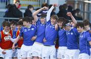 7 March 2018; St Mary's College players celebrate after the Bank of Ireland Leinster Schools Junior Cup Round 2 match between St. Mary's College and Terenure College at Donnybrook Stadium in Dublin. Photo by Daire Brennan/Sportsfile