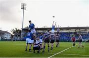 7 March 2018; Daniel Leane of St Mary's College contests a lineout against Oisín Curran of Terenure College during the Bank of Ireland Leinster Schools Junior Cup Round 2 match between St. Mary's College and Terenure College at Donnybrook Stadium in Dublin. Photo by Daire Brennan/Sportsfile
