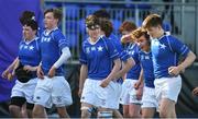 7 March 2018; St Mary's College players, from left to right, Andrew Gibbons, Seanan Devereux, Hugo Massey, John Kennedy, and Adam Mulvihill, celebrate after the Bank of Ireland Leinster Schools Junior Cup Round 2 match between St. Mary's College and Terenure College at Donnybrook Stadium in Dublin. Photo by Daire Brennan/Sportsfile