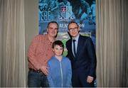 7 March 2018; Republic of Ireland manager Martin O'Neill with Salthill Devon F.C supporters David Mulry and his son Kieran at the Salthill Devon F.C Supporters Club Launch at the Salthill Hotel in Galway. Photo by Piaras Ó Mídheach/Sportsfile