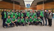 8 March 2018; Team Ireland Boxing athletes and staff prior to their departure to the USA, ahead of a three fight tour of New England, at Dublin Airport in Dublin. Photo by Seb Daly/Sportsfile