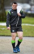 8 March 2018; Cian Healy arrives for Ireland Rugby Squad Training at Carton House in Maynooth, Co Kildare. Photo by Sam Barnes/Sportsfile