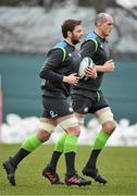 8 March 2018; Iain Henderson, left, and Devin Toner during Ireland Rugby Squad Training at Carton House in Maynooth, Co Kildare. Photo by Sam Barnes/Sportsfile
