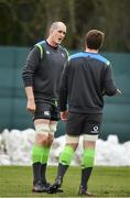 8 March 2018; Devin Toner, left, and Iain Henderson during Ireland Rugby Squad Training at Carton House in Maynooth, Co Kildare. Photo by Sam Barnes/Sportsfile