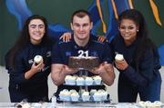 9 March 2018; Leinster players, from left, Aimee Clark, Rhys Ruddock and Eimear Corri at the launch in Leinster Rugby HQ, UCD, Belfield, Dublin. Celebrating 21 Years of Excellence at the Bank of Ireland School of Excellence Launch for 2018, for further details check out: leinsterrugby.ie/soe. Photo by David Fitzgerald/Sportsfile