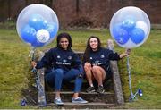 9 March 2018; Leinster players Aimee Clark, right, and Eimear Corri at the launch in Leinster Rugby HQ, UCD, Belfield, Dublin. Celebrating 21 Years of Excellence at the Bank of Ireland School of Excellence Launch for 2018, for further details check out: leinsterrugby.ie/soe. Photo by David Fitzgerald/Sportsfile