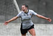 9 March 2018; Chloe Moloney of IT Carlow celebrates after scoring the match-winning goal in the last minute of extra time in the RUSTLERS WSCAI Kelly Cup Final match between UCC and IT Carlow at Jackman Park in Limerick.  Photo by Diarmuid Greene/Sportsfile