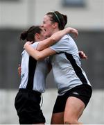 9 March 2018; Chloe Moloney of IT Carlow celebrates with captain Rachel Graham after scoring the match-winning goal in the last minute of extra time in the RUSTLERS WSCAI Kelly Cup Final match between UCC and IT Carlow at Jackman Park in Limerick.  Photo by Diarmuid Greene/Sportsfile