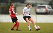 9 March 2018; Chloe Moloney of IT Carlow in action against Katie McCarthy of UCC during the RUSTLERS WSCAI Kelly Cup Final match between UCC and IT Carlow at Jackman Park in Limerick.  Photo by Diarmuid Greene/Sportsfile