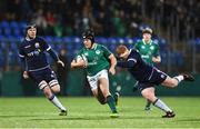 9 March 2018; Angus Curtis of Ireland is tackled by Robbie Smith of Scotland during the U20 Six Nations Rugby Championship match between Ireland and Scotland at Donnybrook Stadium in Dublin. Photo by David Fitzgerald/Sportsfile