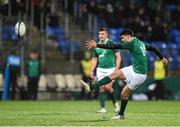9 March 2018; Harry Byrne of Ireland scores a penalty during the U20 Six Nations Rugby Championship match between Ireland and Scotland at Donnybrook Stadium in Dublin. Photo by David Fitzgerald/Sportsfile